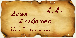 Lena Leskovac vizit kartica